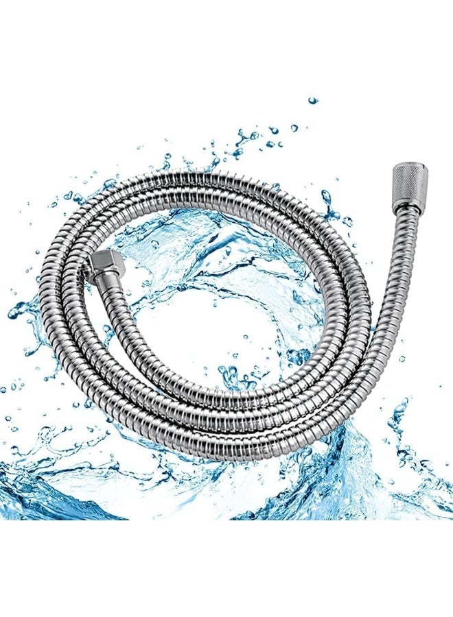 إي سي في في 1.5m Shower Hose, Stainless Steel Flexible Hose Pipe for Shower and Bidet Sprayer, Handheld Showerheads Replacement Hose  - Image 4