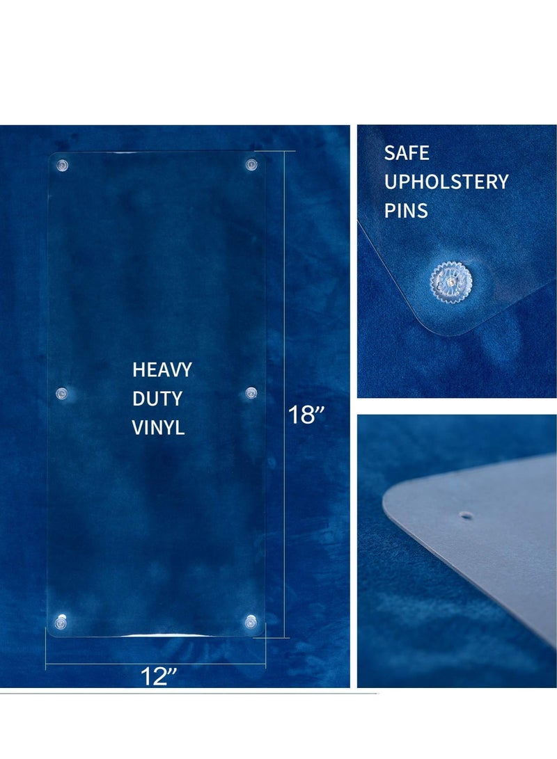 إي سي في في Furniture Scratch Guards, 8Pcs X-Large Flexible Vinyl Cat Couch Protector Guards With Pins For Protecting Your Upholstered Furniture, Cat Scratch Deterrent Pad, 18' L X 12' W  - Image 3