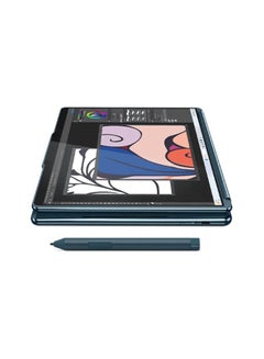 لينوفو Yoga Book 9i 83FFCTO1WW Laptop With 13.3-Inch Display, Core Ultra 7 155U Processor/16GB RAM/512GB SSD/Windows 11 Pro +Lenovo Digital Pen English Tidal Teal  - Image 2