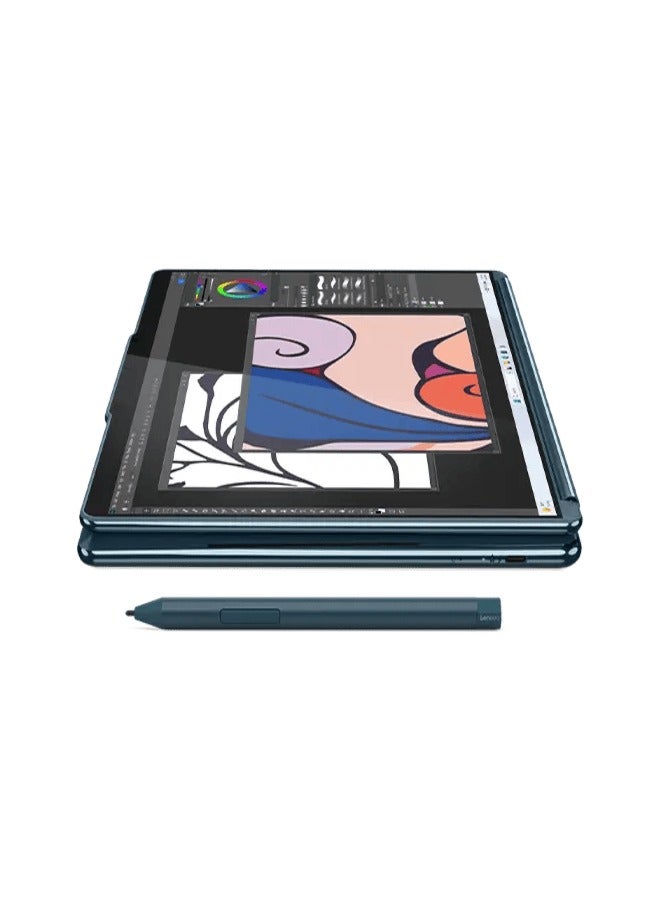 Lenovo Yoga Book 9i 83FFCTO1WW Laptop With 13.3-Inch Display, Core Ultra 7 155U Processor/16GB RAM/512GB SSD/Windows 11 Pro +Lenovo Digital Pen English Tidal Teal  - Image 2