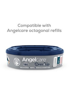 Angelcare Dress Up Nappy Bin - Customizable Design, Odourseal Technology, White  - Image 2