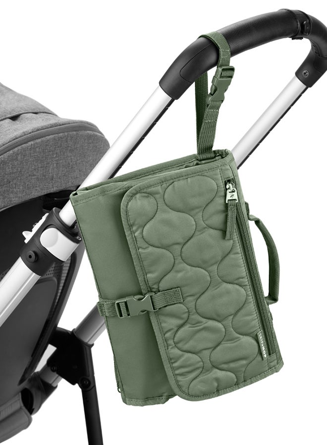 Skip Hop Pronto Signature Portable Baby Changing Station - Travel-Friendly Diaper Bag - Dark Sage  - Image 5