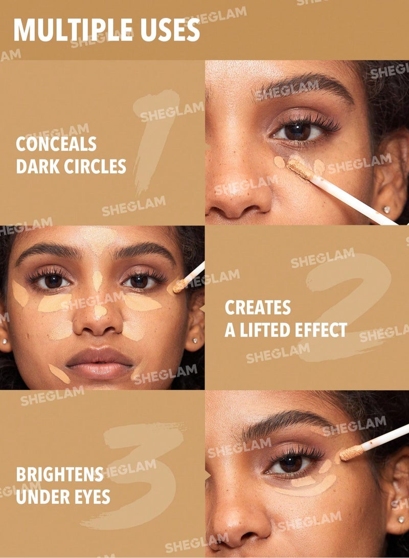 SHEGLAM - Like Magic 12Hr Full Coverage Concealer Chestnut - Image 1