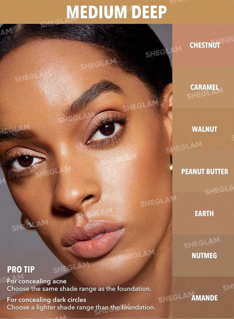 SHEGLAM - Like Magic 12Hr Full Coverage Concealer Chestnut - Image 1