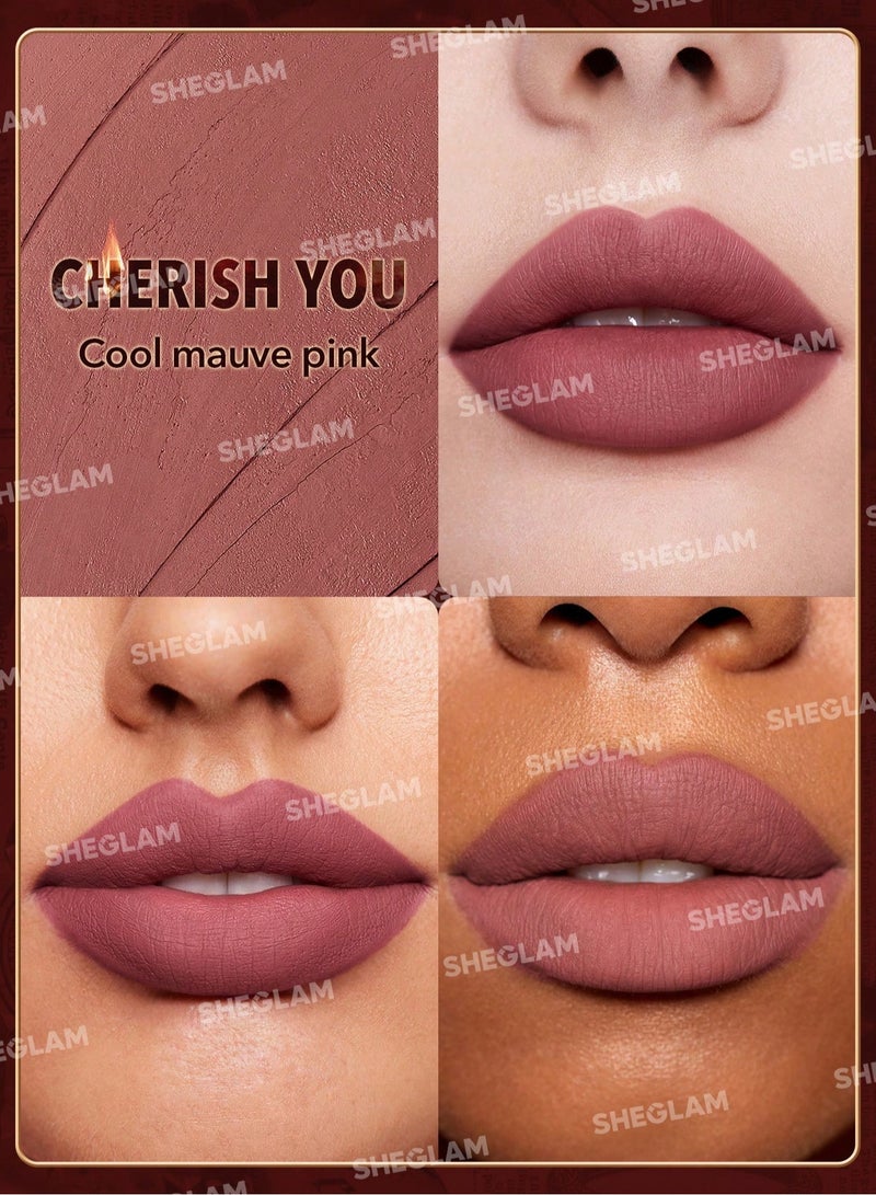 SHEGLAM Dynamatte Boom Long-Lasting Matte Lipstick Cherish You  - Image 3
