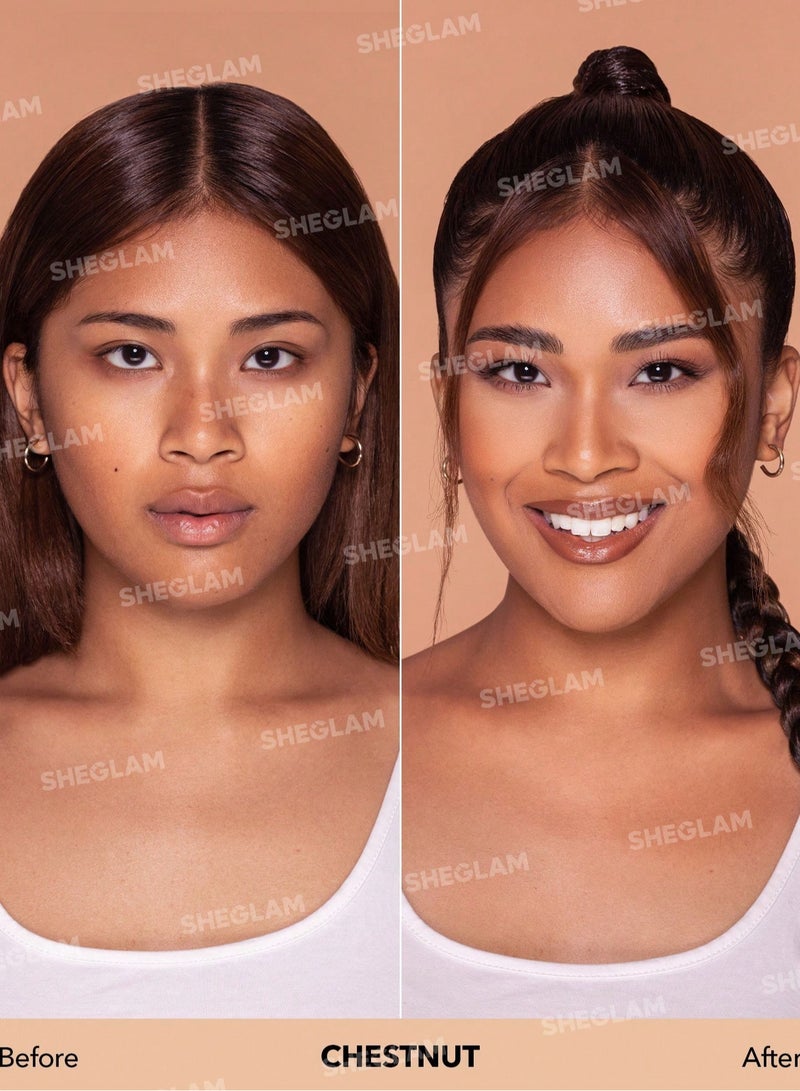 شيجلام Complexion Pro Long Lasting Breathable Matte Foundation Chestnut  - Image 2