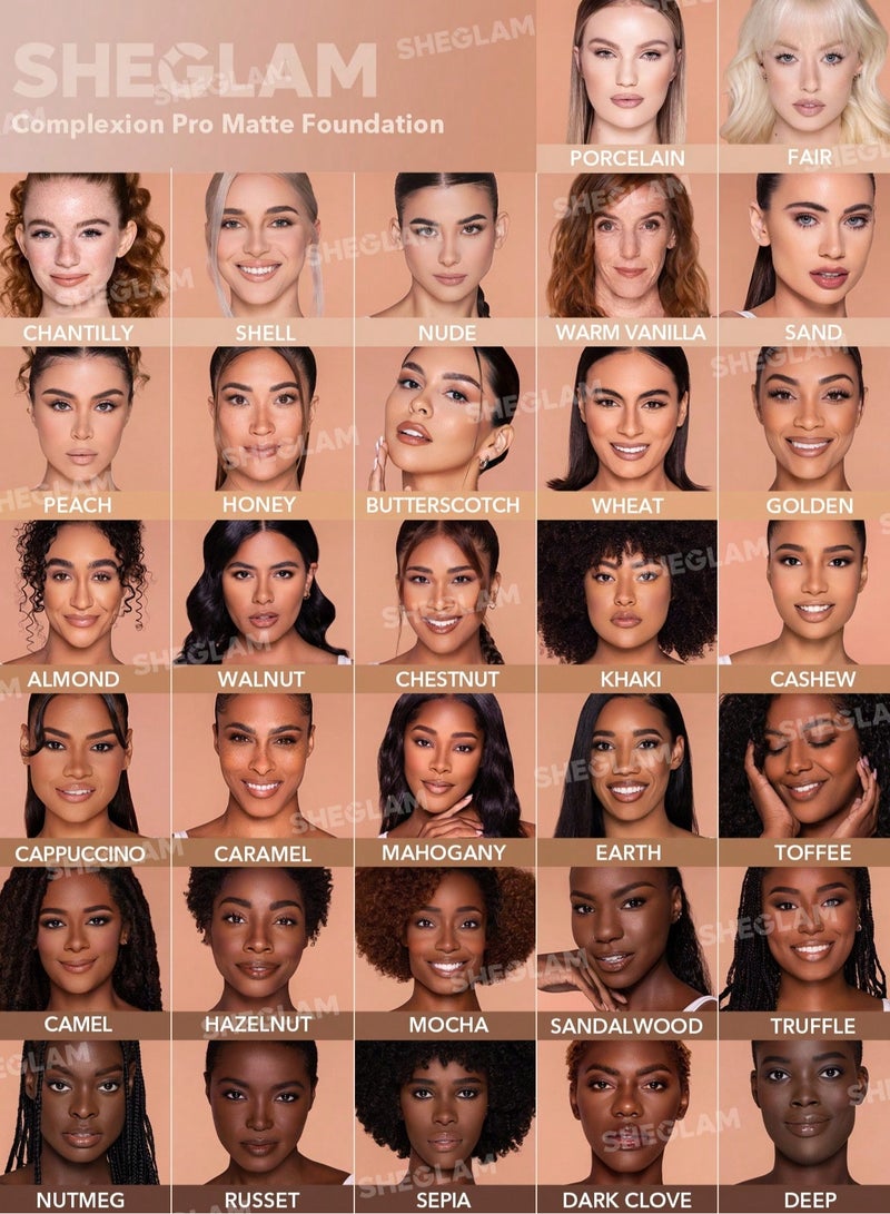 شيجلام - Complexion Pro Long Lasting Breathable Matte Foundation Chestnut - Image 1
