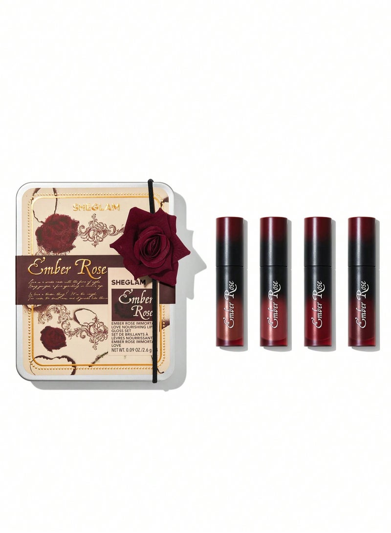 SHEGLAM - Ember Rose Immortal Love Nourishing Lip Gloss Set Multicolour - Image 1