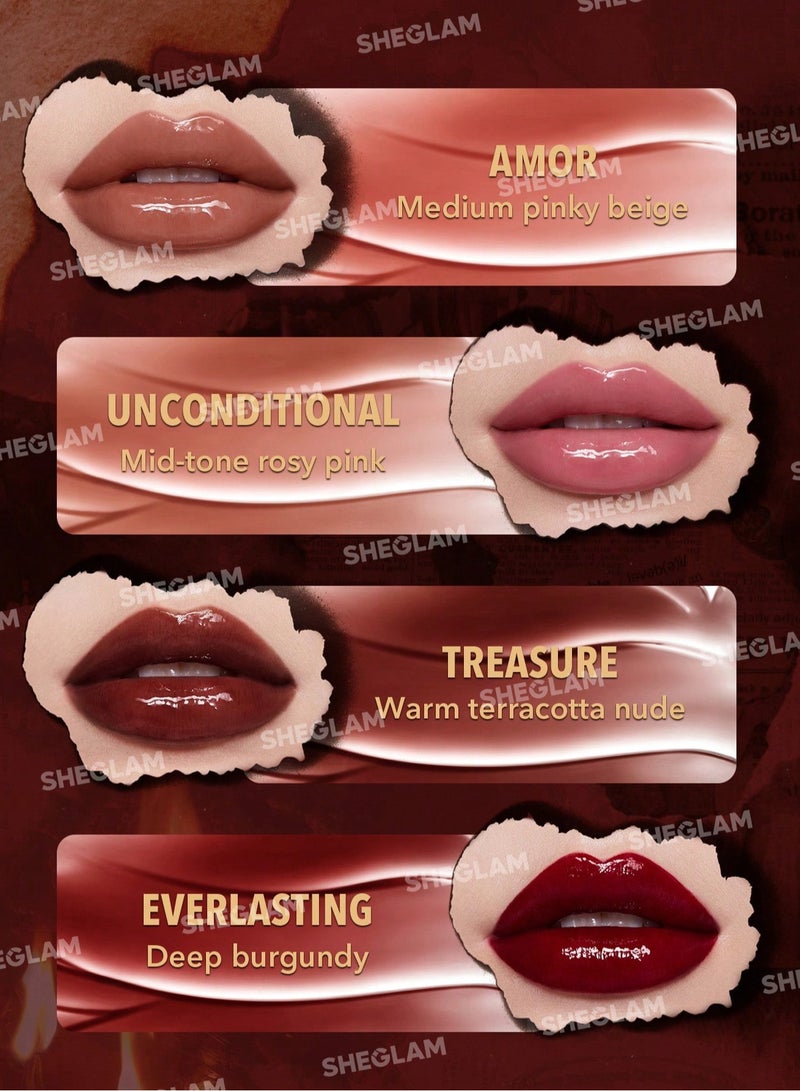 SHEGLAM - Ember Rose Immortal Love Nourishing Lip Gloss Set Multicolour - Image 1
