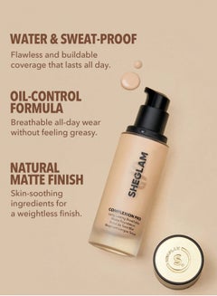 SHEGLAM Complexion Pro Long Lasting Breathable Matte Foundation Caramel  - Image 5