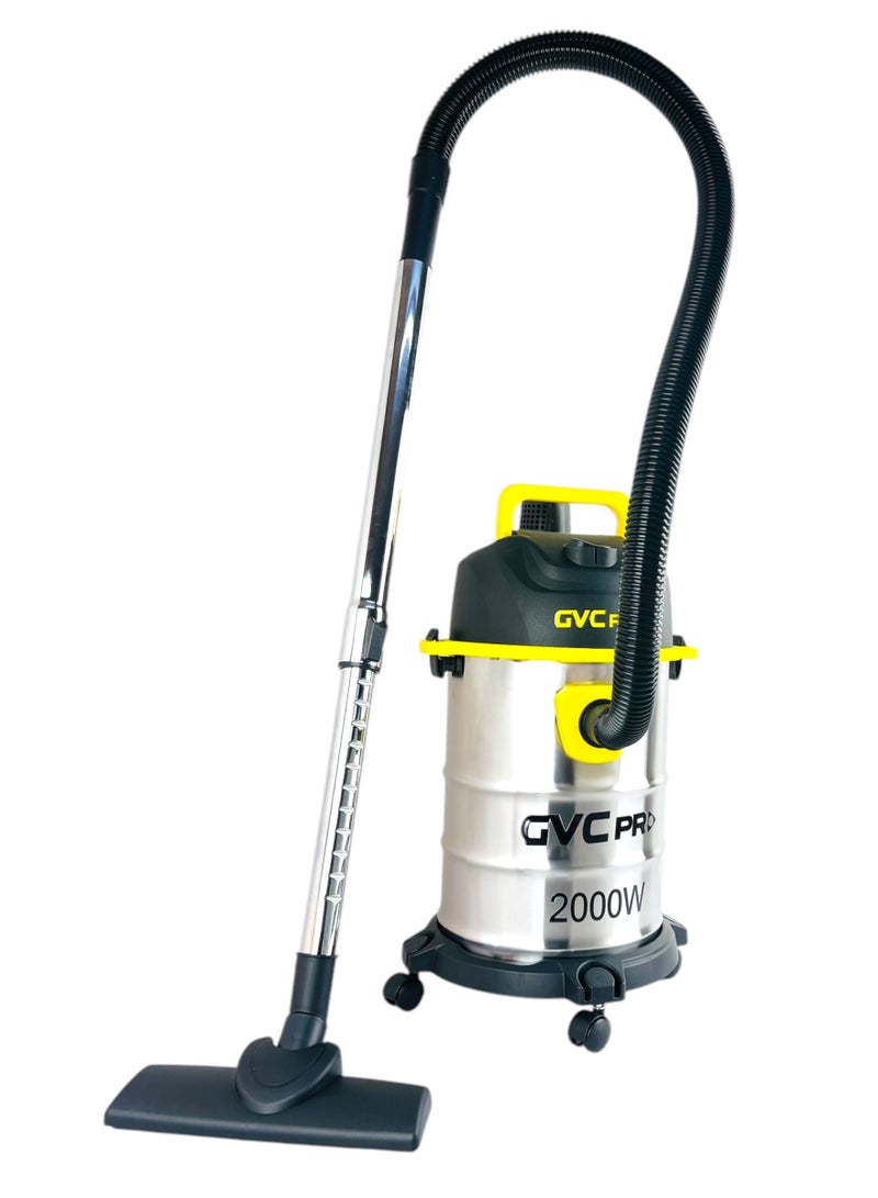 gvc pro Barrel Vacuum Cleaner, Stainless Steel, 2000 W GVCV-5018 SILVER  - Image 1