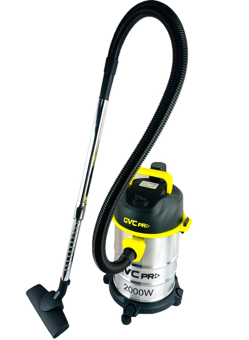 gvc pro Barrel Vacuum Cleaner, Stainless Steel, 2000 W GVCV-5018 SILVER  - Image 2