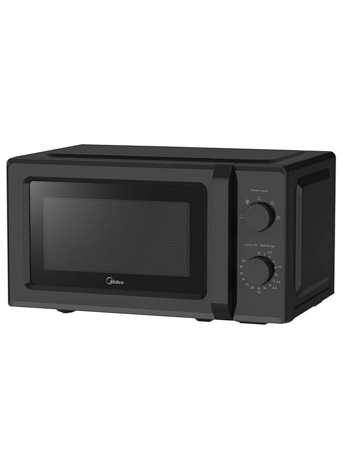 مديا Midea Micowave MM7P012LV-B Cavity size 20L, Grey painted cavity,Defrost program, 245 mm glass turntable, Microwave power 700 W Black 20 L 700 W MM7P012LV-B black  - Image 1