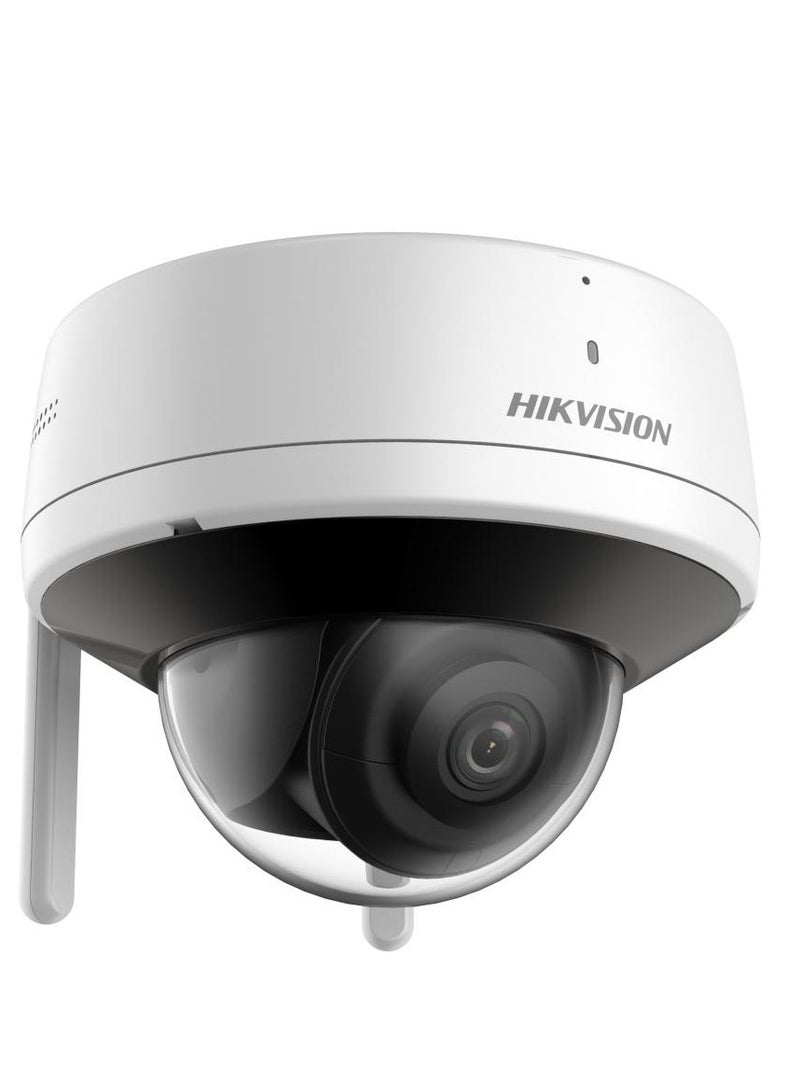 HIKVISION 4 MP Outdoor Audio Fixed Wi-Fi Dome Network Camera, Built-In Two-Way Audio, IP66, Memory Card Support Up to 512 GB | DS-2CV2141G2-IDW  - Image 2