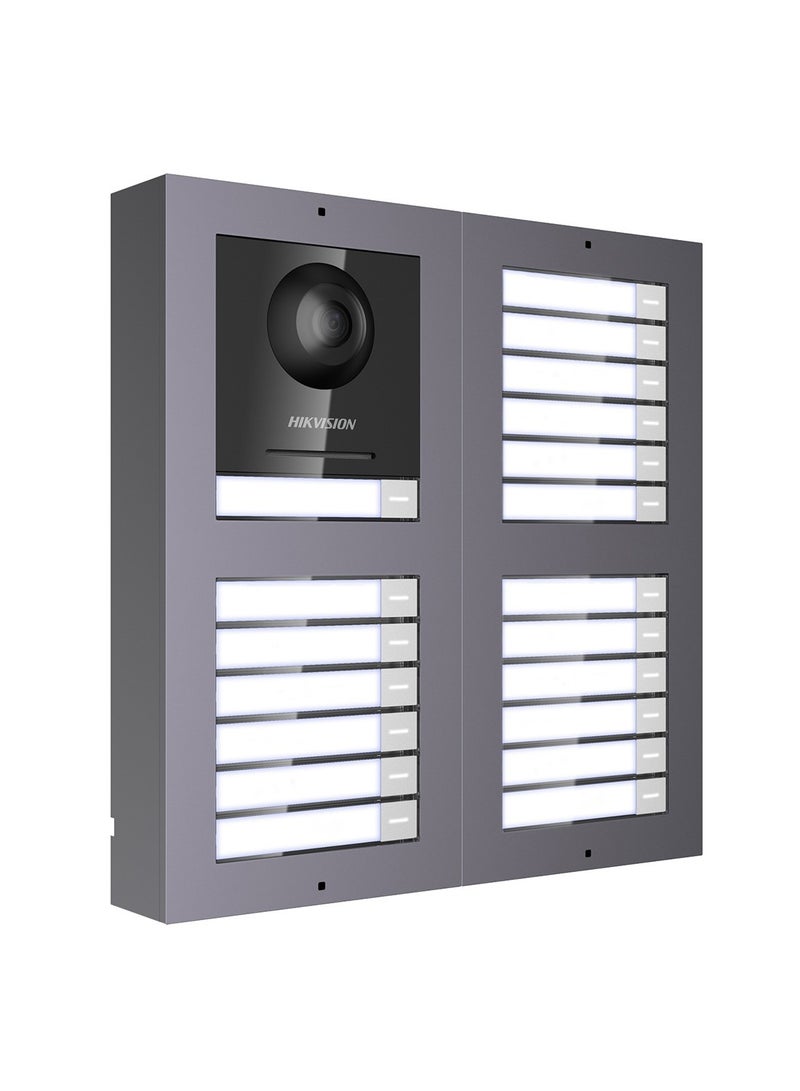 KD8 Series Pro Modular Door Station, Name Module With Buttons | DS-KD-KK Black/White