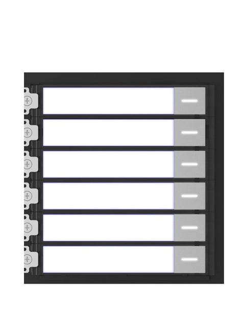 KD8 Series Pro Modular Door Station, Name Module With Buttons | DS-KD-KK Black/White