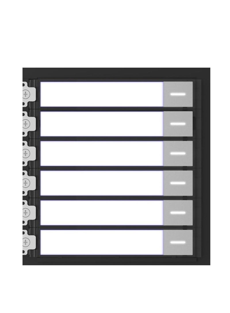 KD8 Series Pro Modular Door Station, Name Module With Buttons | DS-KD-KK Black/White