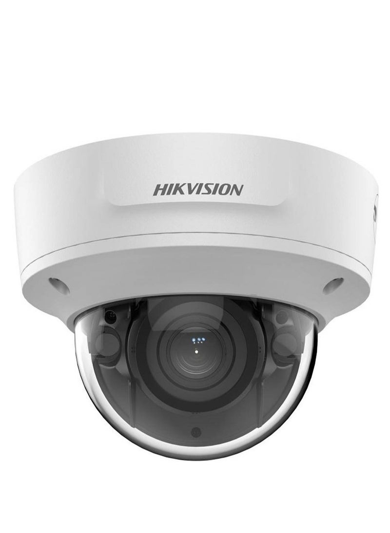 HIKVISION 8 MP AcuSense Motorized Varifocal Dome Network Camera, 2.8 to 12mm Motorized Varifocal Lens, Up to 40m IR Range, H.265+, 120 dB true WDR, RJ45 ETH, IP67 / IK10, White | DS-2CD2783G2-IZS  - Image 2