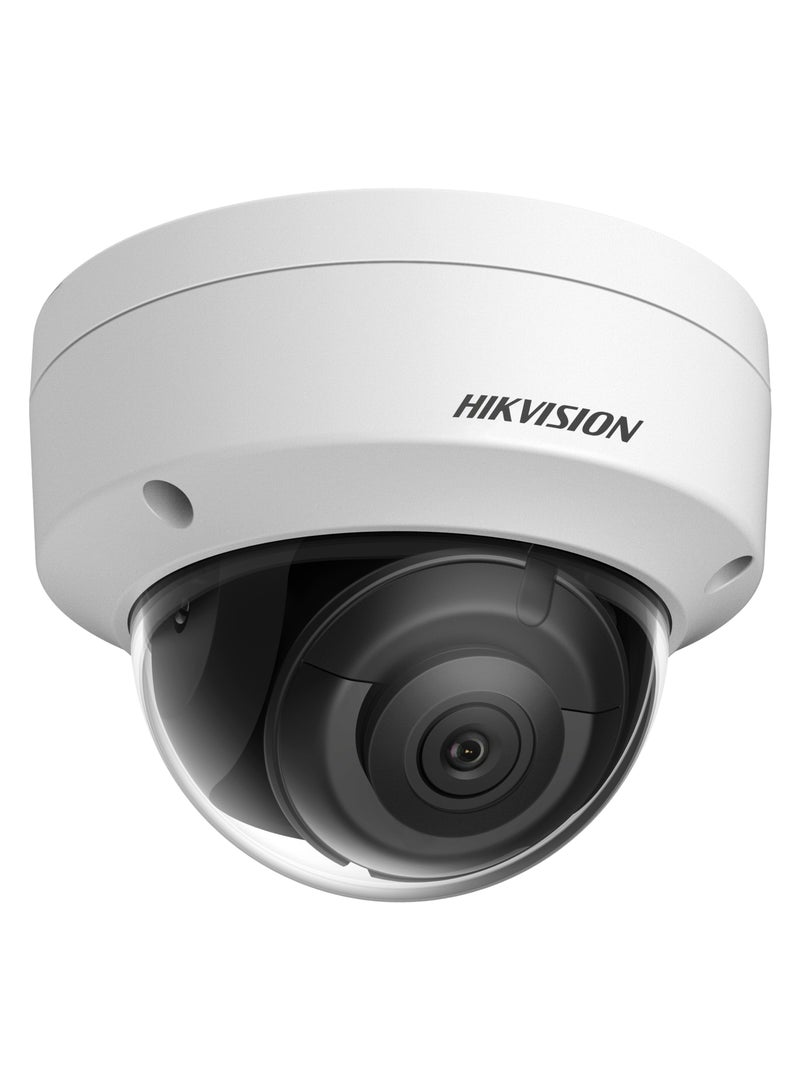 HIKVISION - DS-2CD3151G0-I 5MP Fixed Dome Network Camera, 1/2.7" CMOS, H.265+/H.265/H.264+, WDR 120dB, 40m IR Range, PoE, IP67, IK10, Motion Detection, Line Crossing, Intrusion Detection, Audio Compression, MicroSD Support Up to 256GB, 3D DNR, 2.8mm Fixed Focal Lens, 30fps, Vandal-Proof, Weatherproof - Image 1