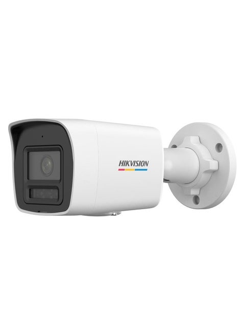 DS-2CD1027G2H-LIU 2MP ColorVu Fixed Bullet Network Camera with Smart Hybrid Light, Human & Vehicle Detection, H.265+ Compression, 512GB SD Card Support, Built-in Microphone, IP67 Weatherproof, and Audio Surveillance