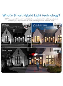 HIKVISION DS-2CD2143G2-LI(S)(2U) 4MP AcuSense Smart Hybrid Light Fixed Dome Camera, 120dB WDR, 30m IR/White Light, Built-in Dual Microphone, 2.8mm/4mm Lens, H.265+ Compression, IP67, IK10, PoE, Motion Detection, Human/Vehicle Classification, Audio, and Video Analytics  - Image 2