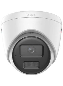 HIKVISION 2 MP ColorVu with Smart Hybrid Light Fixed Turret Network Camera, 1/2.8" Progressive Scan CMOS Sensor, Fixed Focal Lens, F1.0 Aperture, Fixed Iris Type, White | DS-2CD1327G2H-LIU  - Image 1