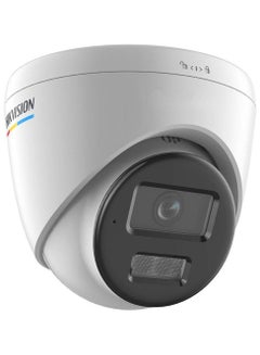HIKVISION 2 MP ColorVu with Smart Hybrid Light Fixed Turret Network Camera, 1/2.8" Progressive Scan CMOS Sensor, Fixed Focal Lens, F1.0 Aperture, Fixed Iris Type, White | DS-2CD1327G2H-LIU  - Image 2