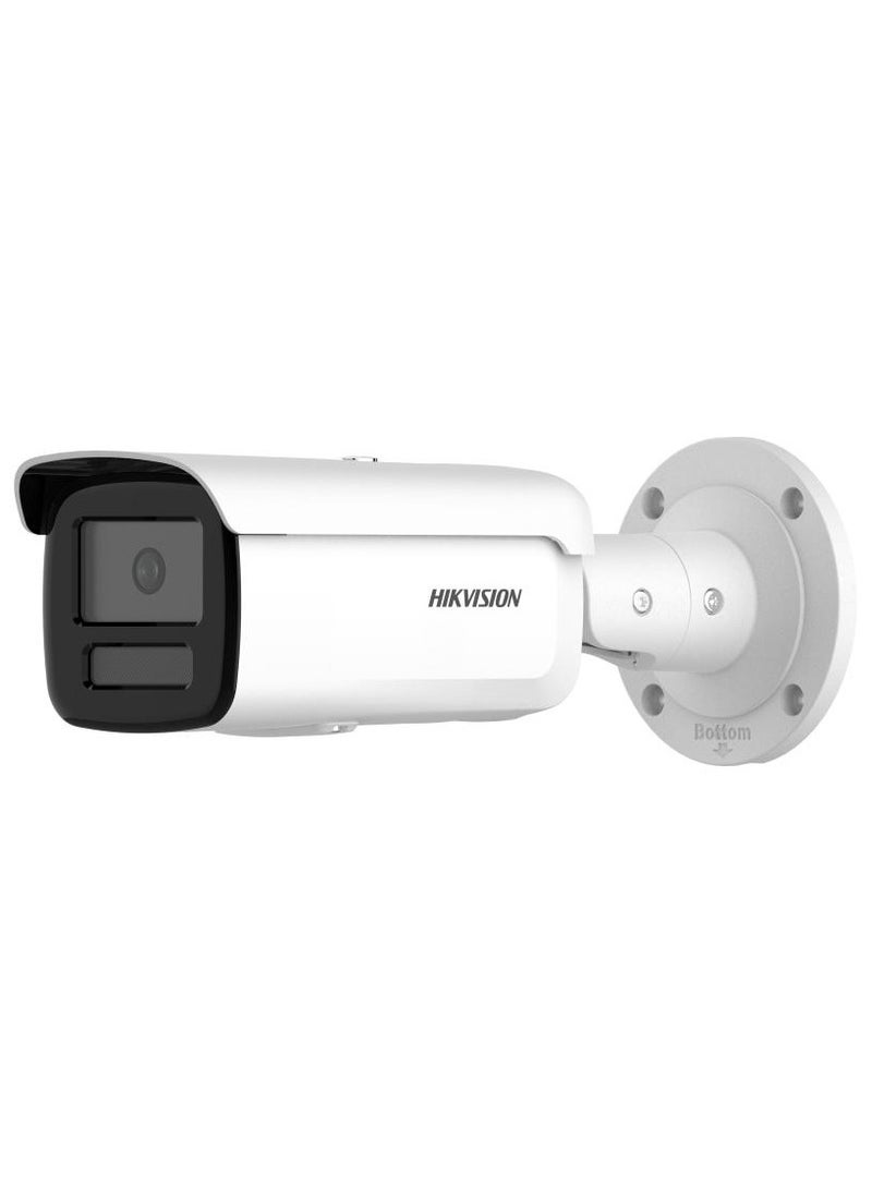HIKVISION - DS-2CD2T47G2H-LI 4MP Smart Hybrid Light Bullet Camera with ColorVu, 130dB WDR, Deep Learning Human & Vehicle Classification, H.265+ Compression, IR & White Light Illumination (Up to 60m), 2.8mm/4mm Fixed Lens, IP67 Weatherproof, PoE, MicroSD Support (Up to 512GB) - Image 1