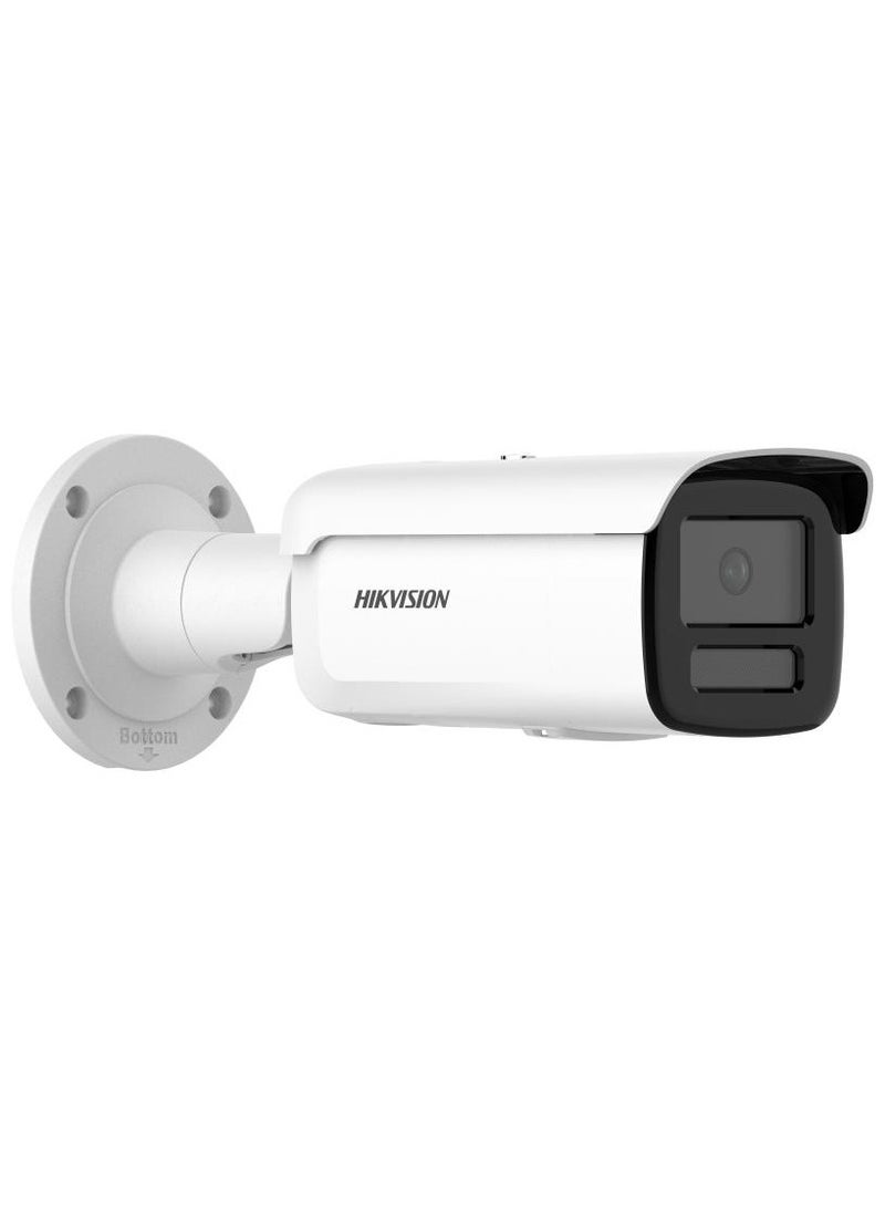 HIKVISION - DS-2CD2T47G2H-LI 4MP Smart Hybrid Light Bullet Camera with ColorVu, 130dB WDR, Deep Learning Human & Vehicle Classification, H.265+ Compression, IR & White Light Illumination (Up to 60m), 2.8mm/4mm Fixed Lens, IP67 Weatherproof, PoE, MicroSD Support (Up to 512GB) - Image 1