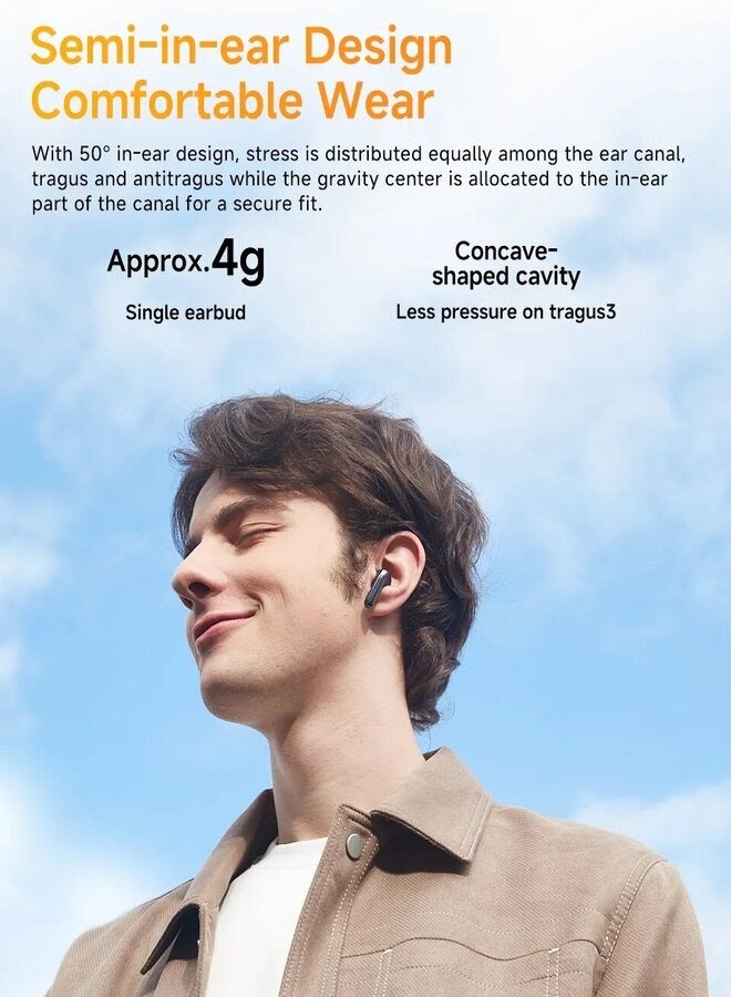 QCY - AilyBuds Pro With Active Noise Cancellation & Semi-in-Ear Noise Cancellation, 6-Mic & AI-Based, Comfortable to Wear & 28-Hour Battery Life - Black Black - Image 1