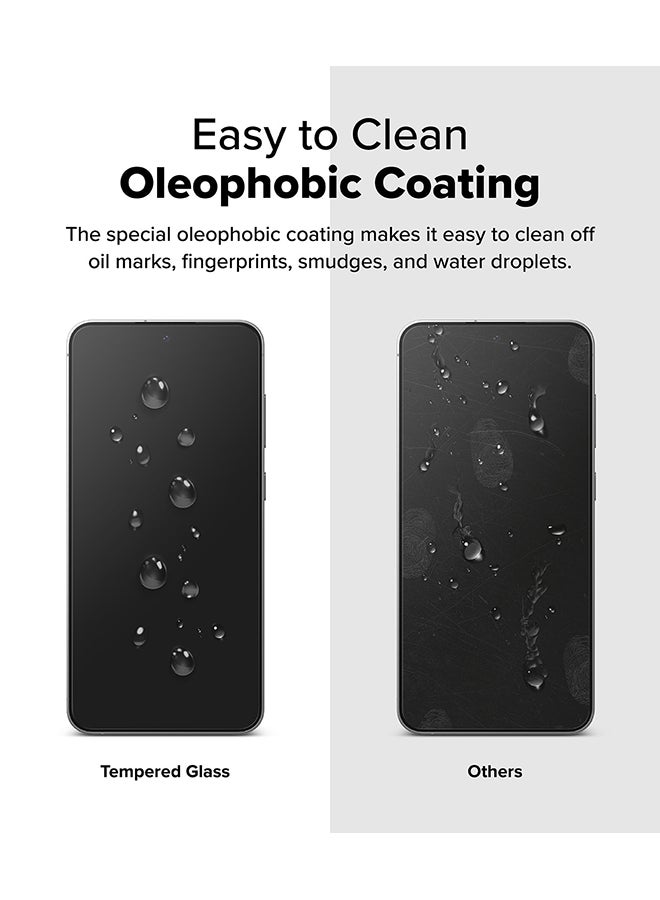 رينجك - Tempered Glass, Easy Slide, For Samsung Galaxy S24 FE Screen Protector, Case Friendly Shatterproof 9H Hardness, Anti-Scratch - Pack of 2 - Clear - Image 1