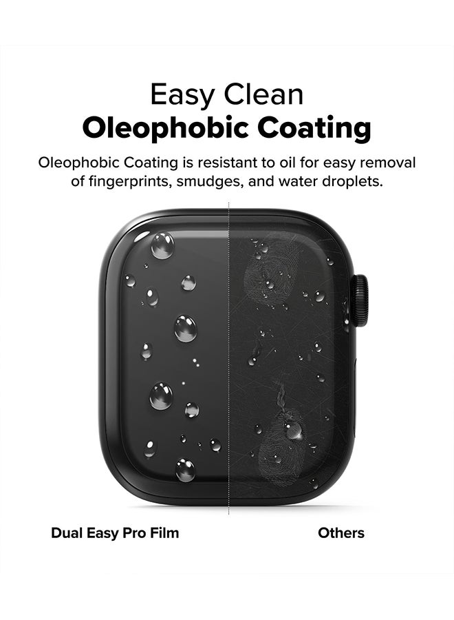 Dual Easy Pro For Apple Watch Series 10 42mm  Screen Protector, Smooth Full Cover Film Easy Application Case Friendly Screen Protector - Clear
