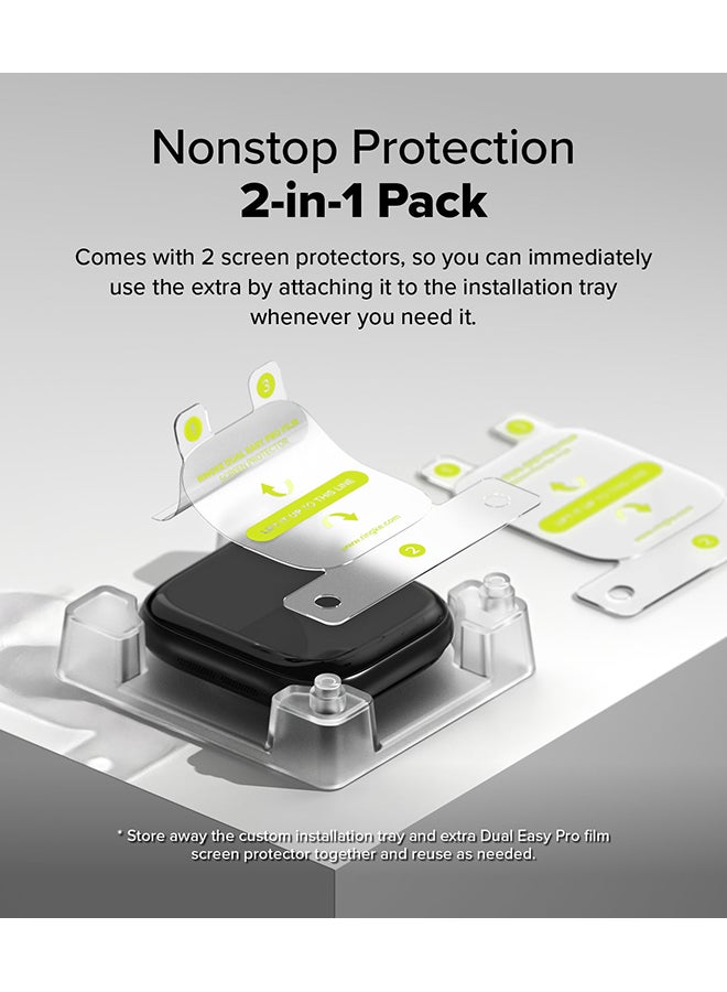 Dual Easy Pro For Apple Watch Series 10 42mm  Screen Protector, Smooth Full Cover Film Easy Application Case Friendly Screen Protector - Clear
