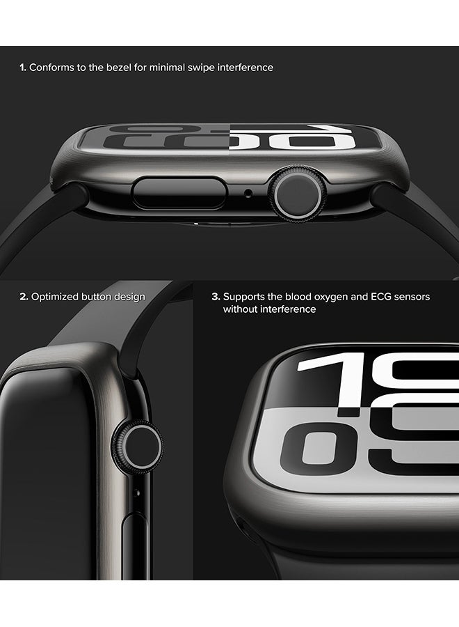 Ringke Bezel Styling For Apple Watch 10 46mm Case, Stylish Stainless Steel Frame, Anti Scratch Protector Adhesive Lightweight Cover Accessory - 46-03 - Black - Image 4
