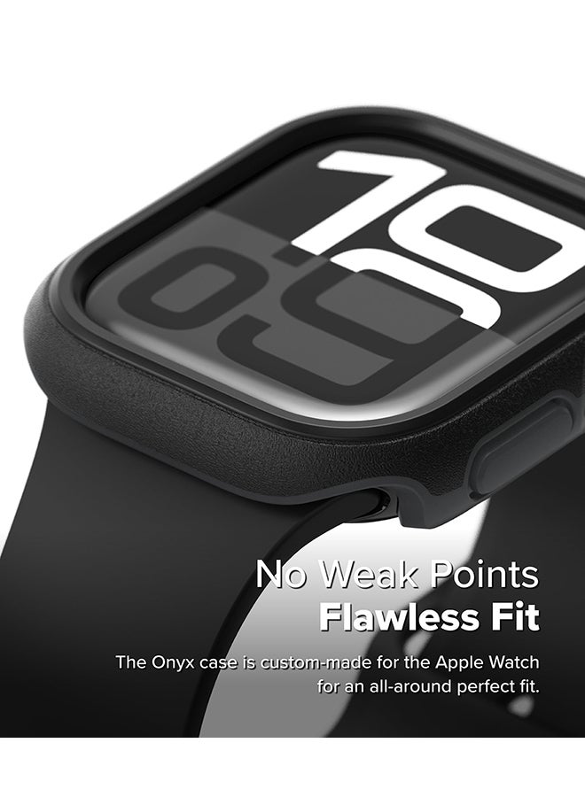 رينجك Onyx For Apple Watch 10 46mm Case, Heavy Duty Rugged TPU Bumper Drop Protection Cover - Black - Image 5
