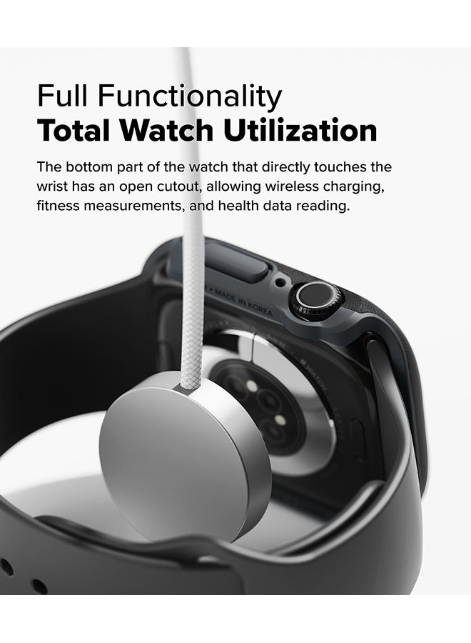 رينجك Onyx For Apple Watch 10 46mm Case, Heavy Duty Rugged TPU Bumper Drop Protection Cover - Black - Image 3