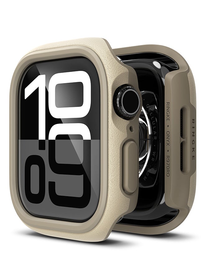 Ringke Onyx For Apple Watch 10 46mm Case, Heavy Duty Rugged TPU Bumper Drop Protection Cover - Sand Grey - Image 1
