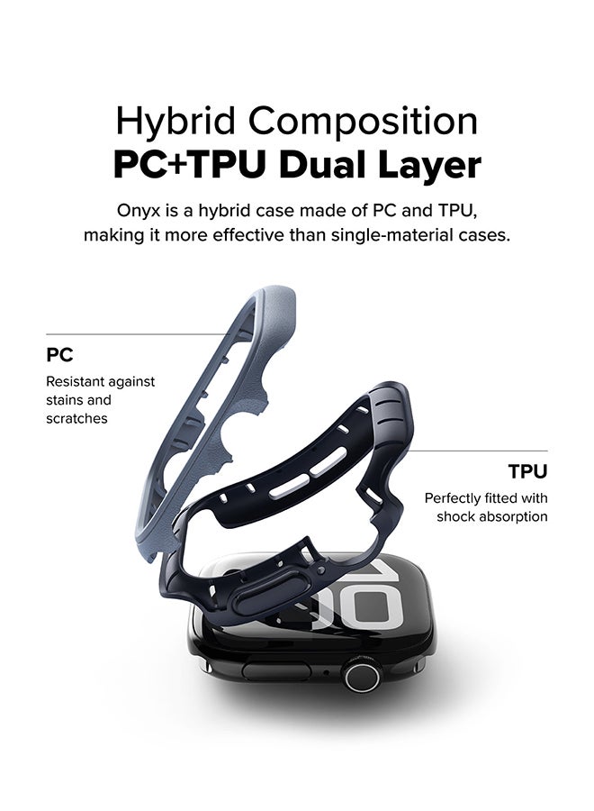 رينجك غطاء أونيكس لساعات آبل ووتش 10 46 مم، غطاء حماية متين من TPU مقاوم للصدمات - - Image 4