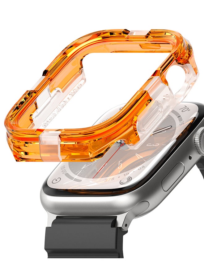 رينجك حماية فوشن لساعة آبل 9 / 8 / 7 45 مم، غلاف ساعة آبل SE / 6 / 5 / 4 44 مم، غلاف مزدوج الطبقات للنساء والرجال - نيون - Image 1