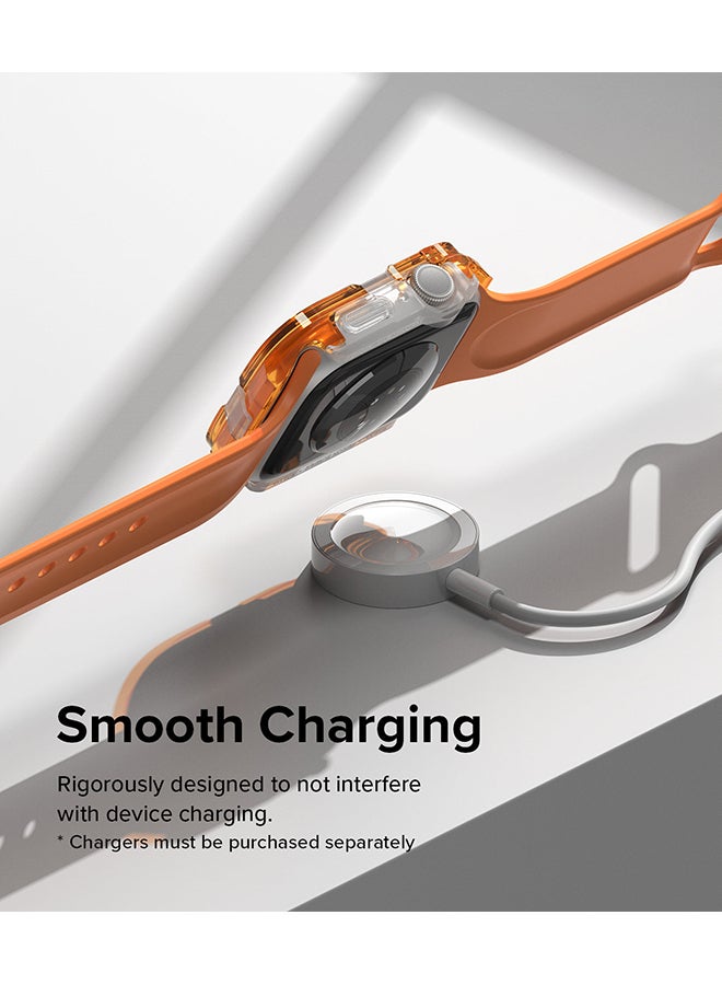 رينجك حماية فوشن لساعة آبل 9 / 8 / 7 45 مم، غلاف ساعة آبل SE / 6 / 5 / 4 44 مم، غلاف مزدوج الطبقات للنساء والرجال - نيون - Image 4