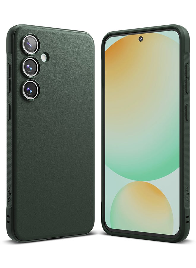 Ringke Onyx For Samsung Galaxy S24 FE Case Enhanced Grip Tough Flexible TPU Shockproof Rugged TPU Bumper Drop Protection Phone Cover - Dark Green - Image 1