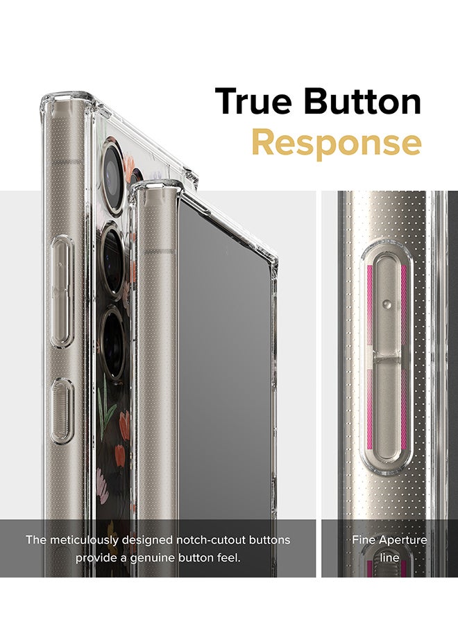 رينجك غطاء حماية بتصميم فوزيون لجهاز سامسونج جالكسي S24 ألترا - شفاف من البولي كربونات مع حواف مرنة من TPU مقاومة للصدمات - Image 5