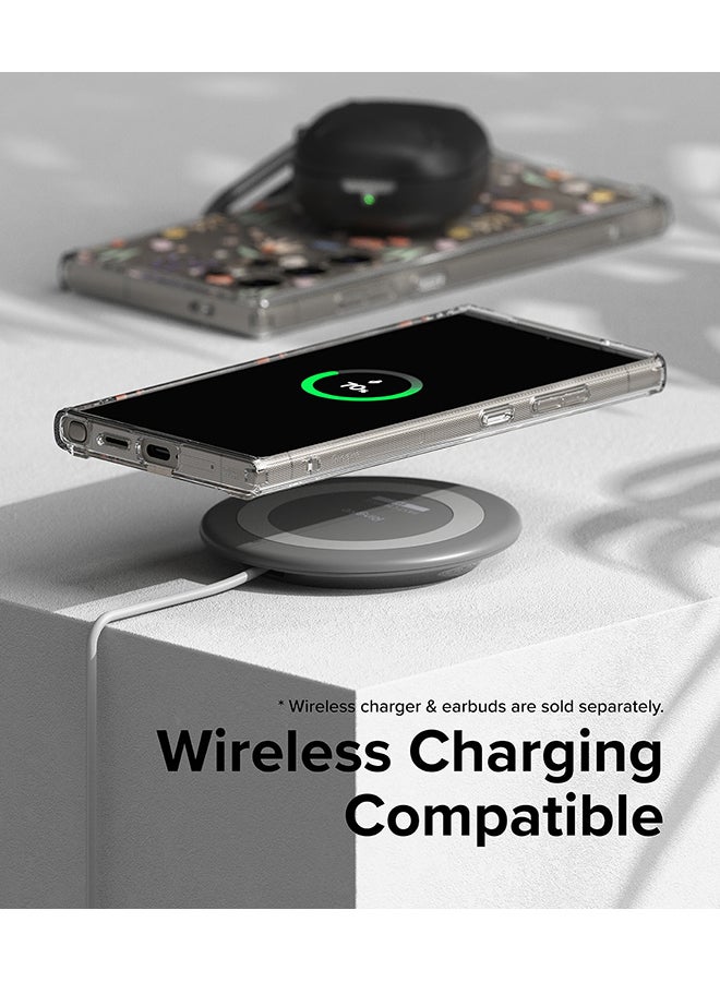 رينجك غطاء حماية بتصميم فوزيون لجهاز سامسونج جالكسي S24 ألترا - شفاف من البولي كربونات مع حواف مرنة من TPU مقاومة للصدمات - Image 3