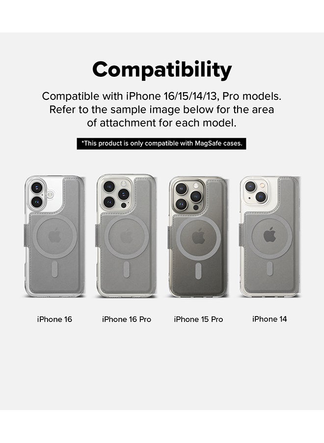 Ringke Folio Wallet Magnetic Case For iPhone 16/15/14/13 Pro And iPhone 16/15/14/13 Case, Detachable Wallet Premium Leather Phone Over For Magsafe Case - Black - Image 2