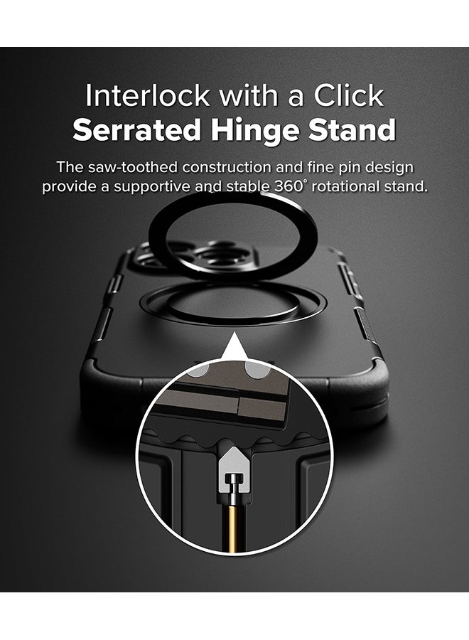 Ringke Alles For iPhone 16 Pro Max Case, For Magsafe Protective Case with Stand Powerful Magnetic Shockproof Phone Case Cover - Black - Image 5