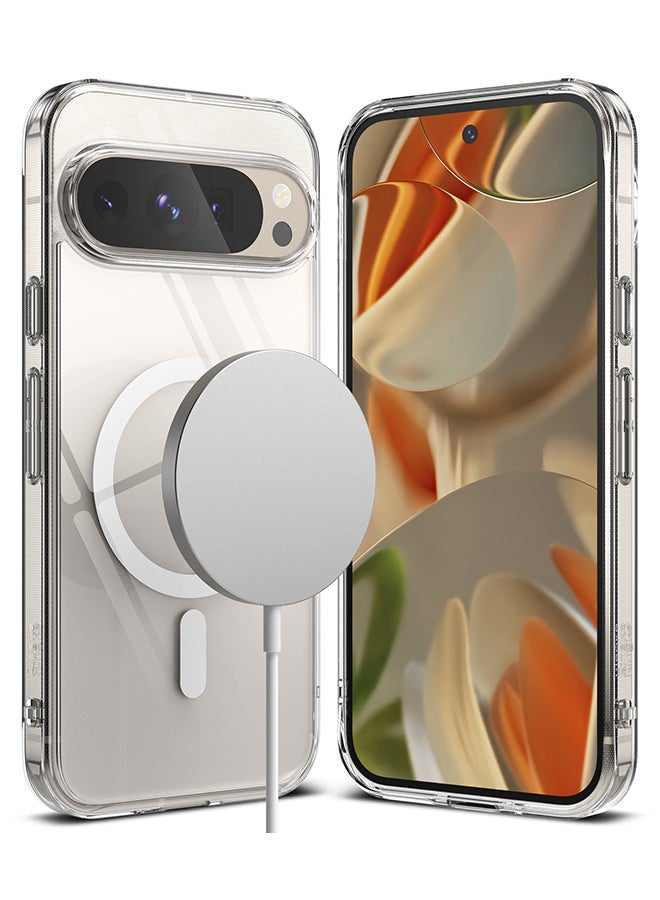 Ringke Fusion Magnetic Case For Google Pixel 9 Pro XL Case Cover Strong Magnet Anti-Fingerprint Rugged Shockproof Protective Phone Cover - Clear  - Image 1