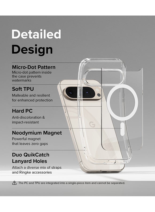 Ringke Fusion Magnetic Case For Google Pixel 9 Pro XL Case Cover Strong Magnet Anti-Fingerprint Rugged Shockproof Protective Phone Cover - Clear  - Image 3