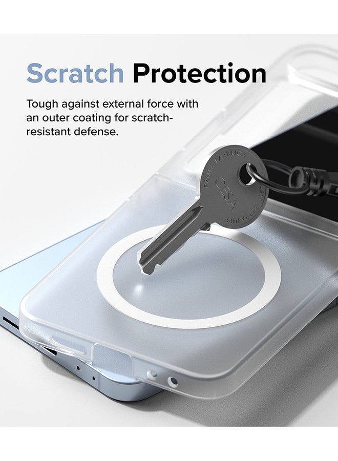 Ringke Slim Magnetic For Galaxy Z Flip 6 Case, Compatible with MagSafe, Solid Sleek Protective Transparent Back Phone Cover - Matte Clear - Image 5
