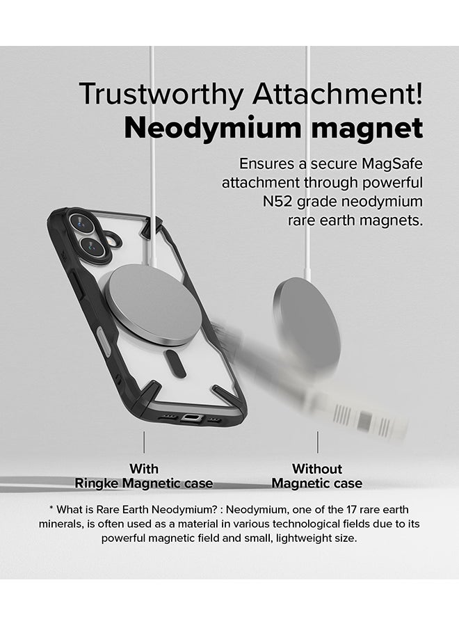 Ringke Fusion-X Magnetic Case For iPhone 16 Case Cover [Strong Magnet] Anti-Fingerprint Rugged Shockproof Protective Phone Cover - Black - Image 4