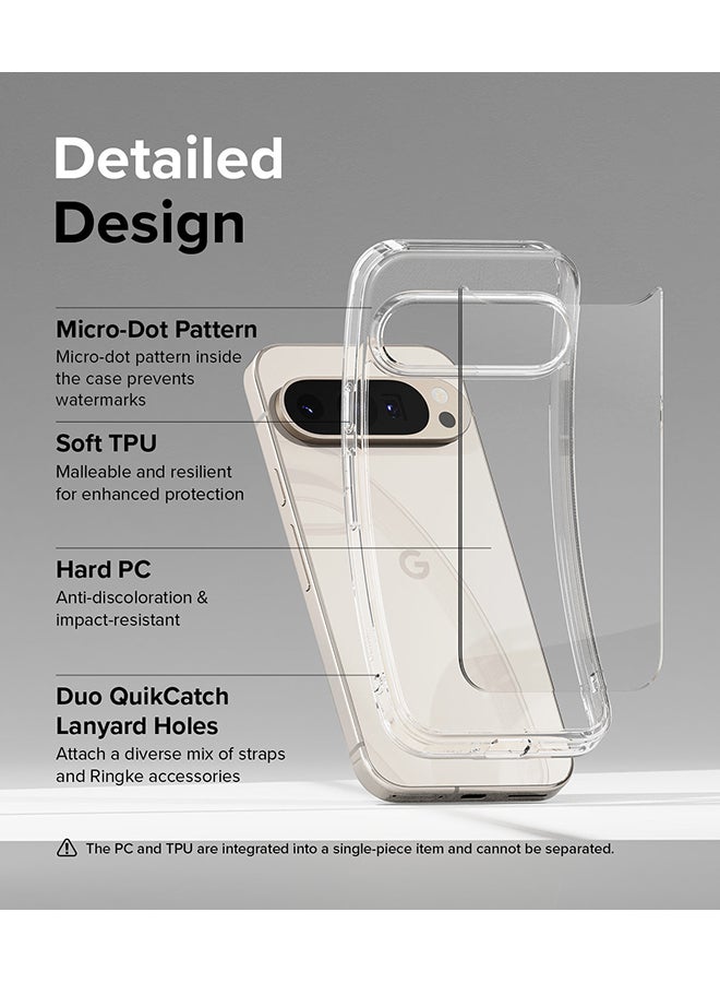 Ringke Fusion For Google Pixel 9 Pro XL Case Cover Transparent PC Back Soft Flexible TPU Bumper Scratch Resistant Shockproof Protection Phone Cover - Clear - Image 3